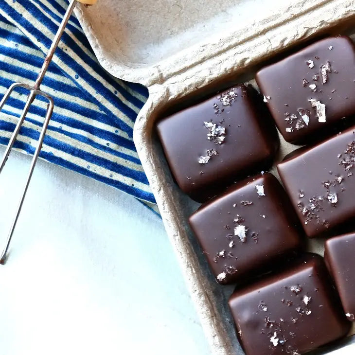 9 Piece Dark Chocolate Covered Salted Caramels