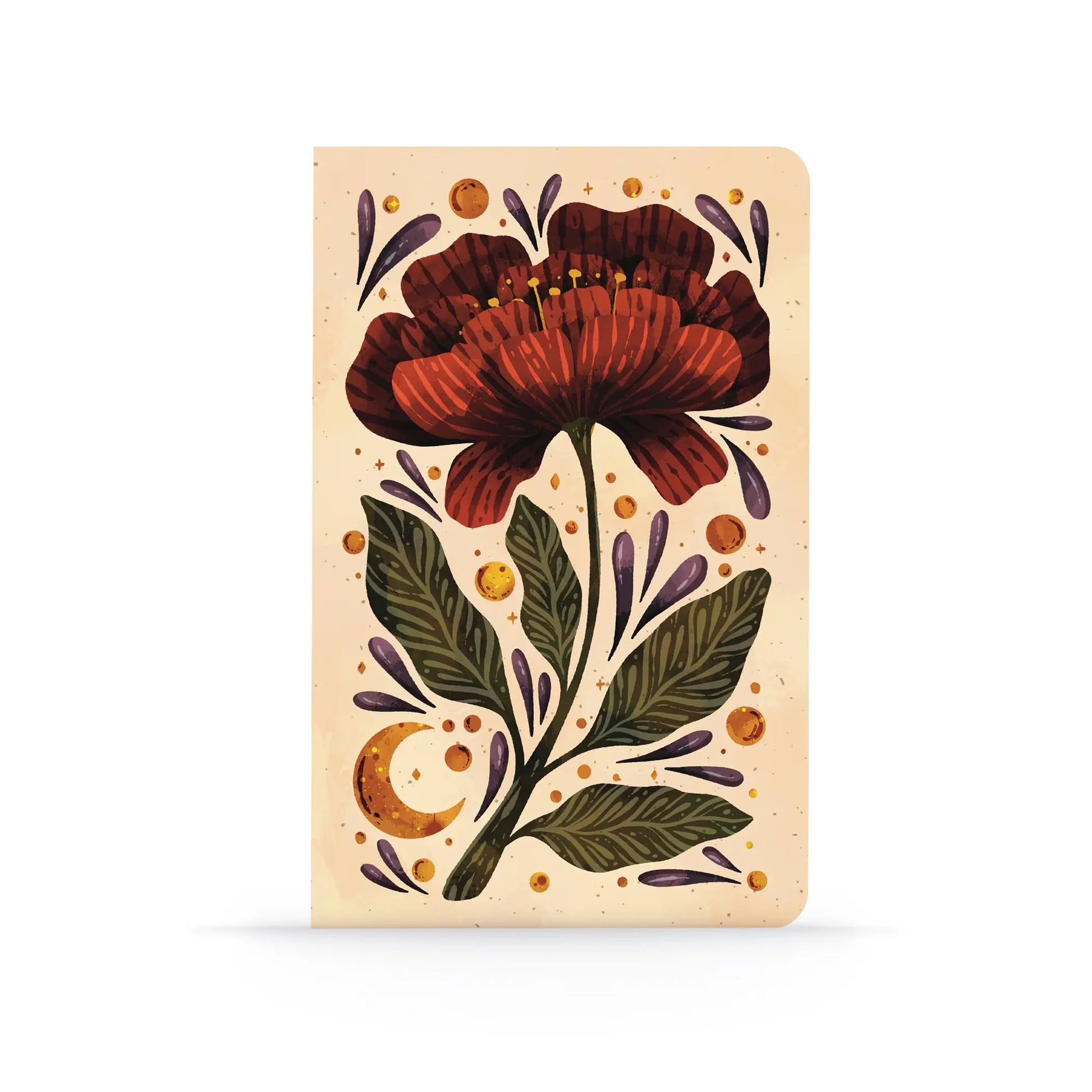 Burgundy Bloom Classic Layflat Notebook by Wild Lark