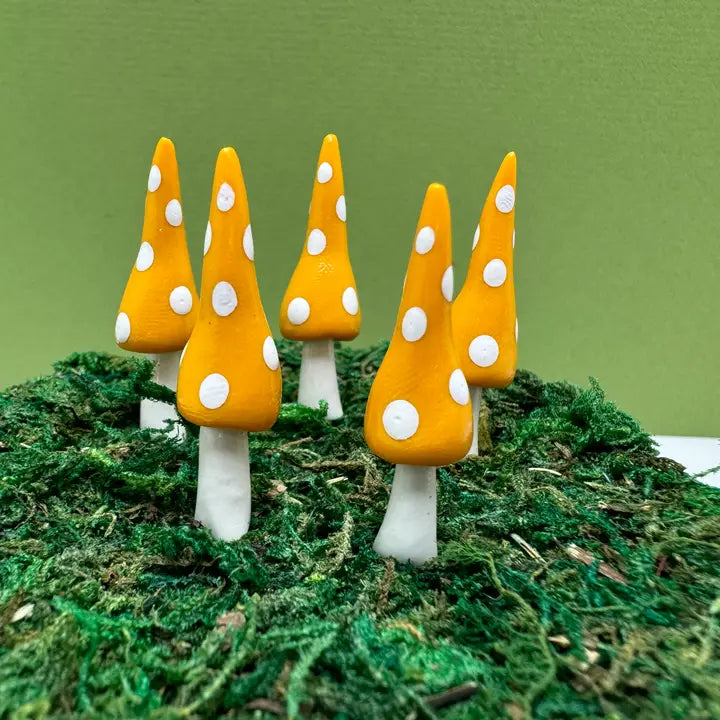 Fairy Garden Mushroom Gnome-style Plant Pick
