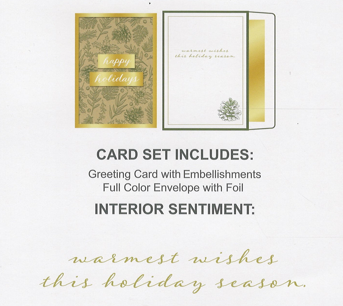 Evergreen Happy Holidays Card