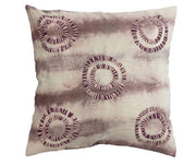 Pillow Tie Dye Embroidered Printed Linen Plum 18" Square by Homeportonline