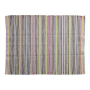 Rug Woven Jute & Cotton With Stripes Multi Color 5' x 7' by Homeportonline