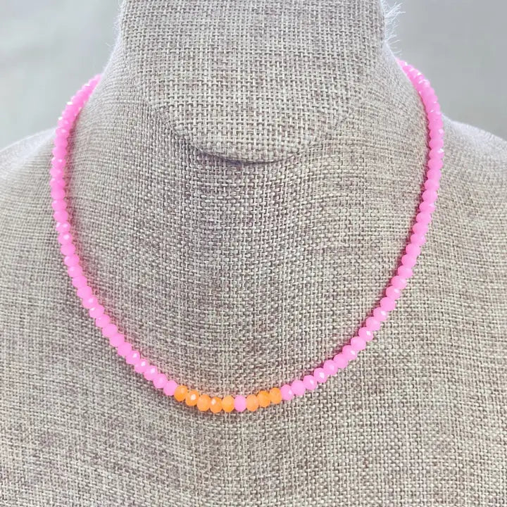 Crystal Beaded Delicate Necklace