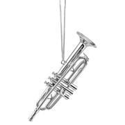 Silver Brass Trumpet Ornament