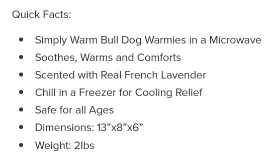 Warmies Dog Bulldog by Homeportonline