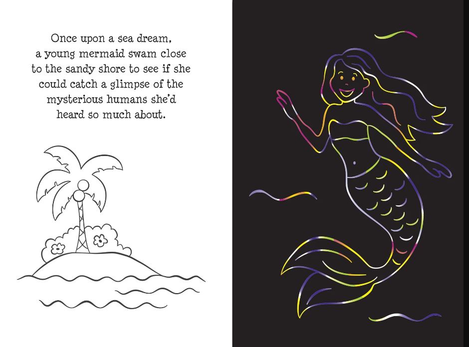 Scratch And Sketch Trace Along Activity Book Mermaid Adventure by Homeportonline