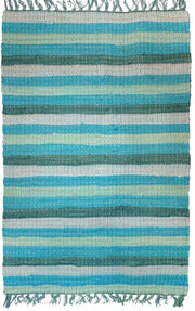 Lido Rag Rug Cotton Ocean 2' x 3' by Homeportonline