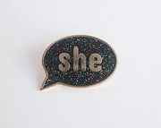 Sale!She Pronoun Pin