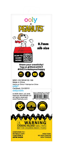 Ooly x Peanuts Gel Pen Erasable Three Color by Homeportonline