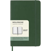 Moleskine Classic 12 Month 2027 Weekly Planner, Soft Cover, Pocket (3.5 x 5.5), Myrtle Green, 144 pages