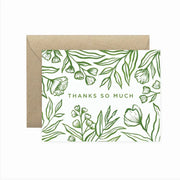 Thanks Botanical Greeting Card by Wild Lark
