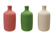 Vase Stoneware Bottle Shape 3 Colors 5.25"h (Sold Individually) by Homeportonline
