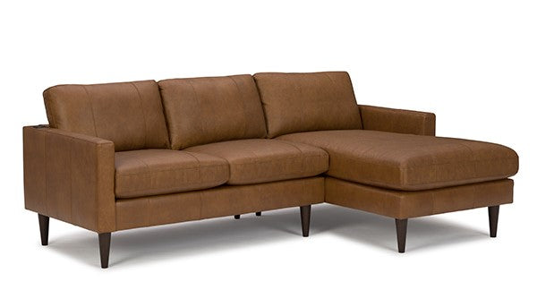 Trafton Sectional Chofa Configuration Rust Leather LS (LAF) + CH (RAF) by Homeportonline