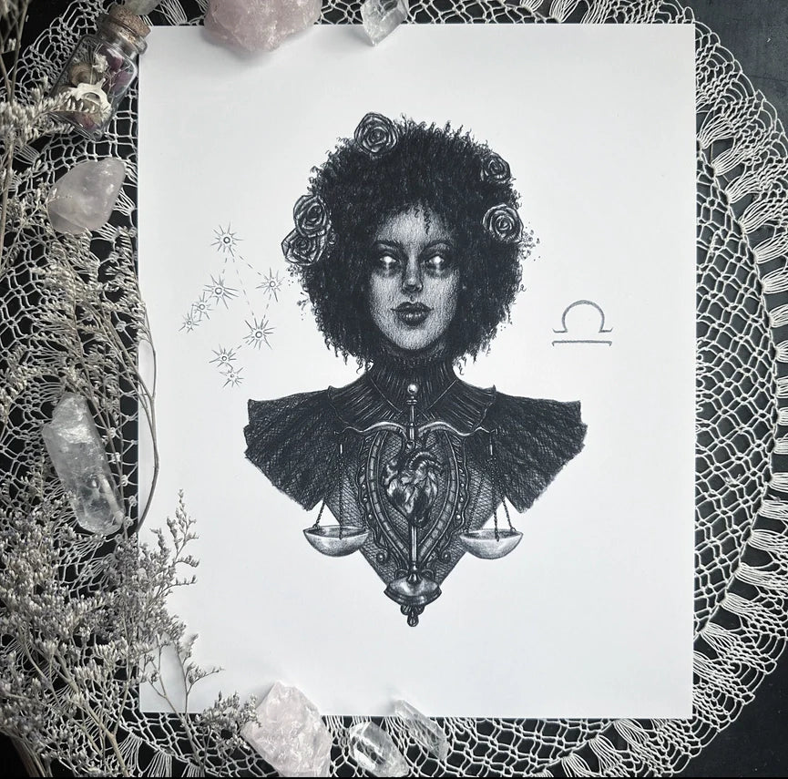 Zodiac Goddess Fine Art Print - Astrology