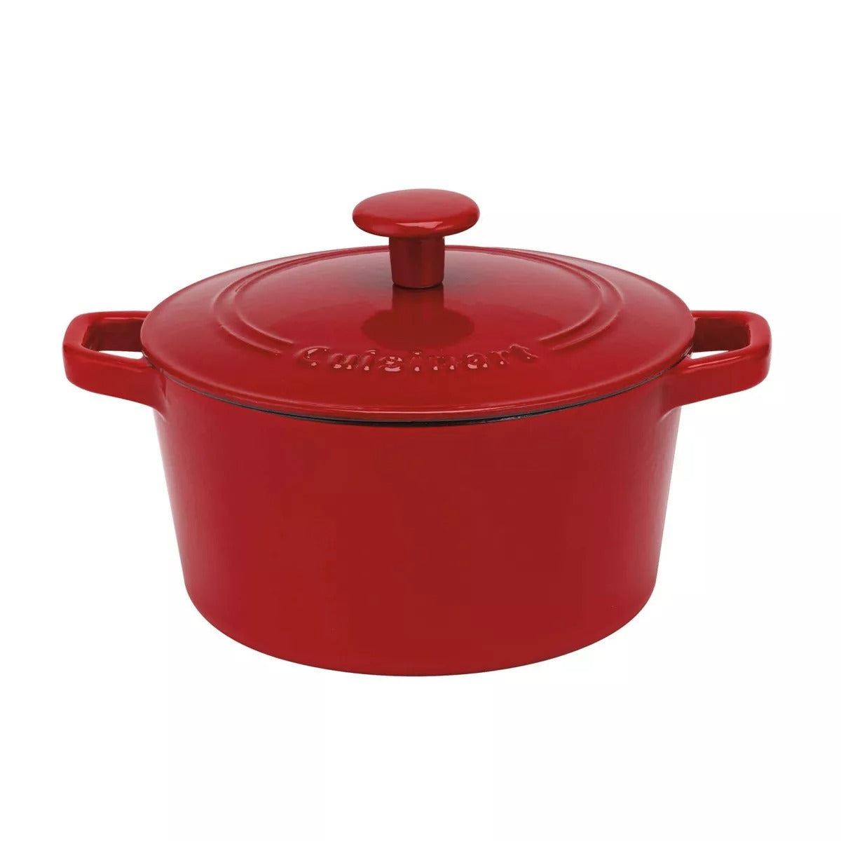 Pot - Enameled Round Cast Iron Casserole 3 QT, Cardinal Red by Homeportonline