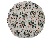 Pillow Round Strawberry Floral Pattern 16" Diameter by Homeportonline