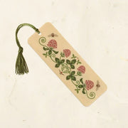 Red Clover Wood Bookmark with Tassel