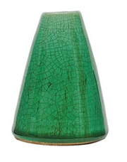 Vase Glazed Terracotta Cone Shape Turquoise 4" Extra Small by Homeportonline