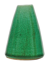 Vase Glazed Terracotta Cone Shape Turquoise 4" Extra Small by Homeportonline