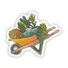 "Wheelbarrow Full of Plants " Sticker by Wild Lark
