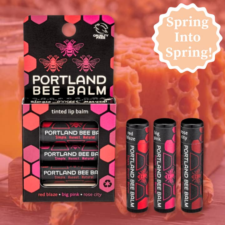 Beeswax Lip Balm - 3 Pack - Tinted Lip Balm Assorted by Homeportonline