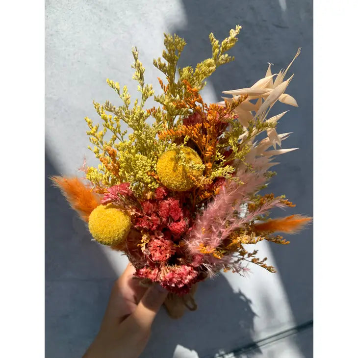 Dried Flowers Burlap Bouquet