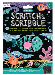 Scratch & Scribble Mini Art Kit Friendly Fish by Homeportonline