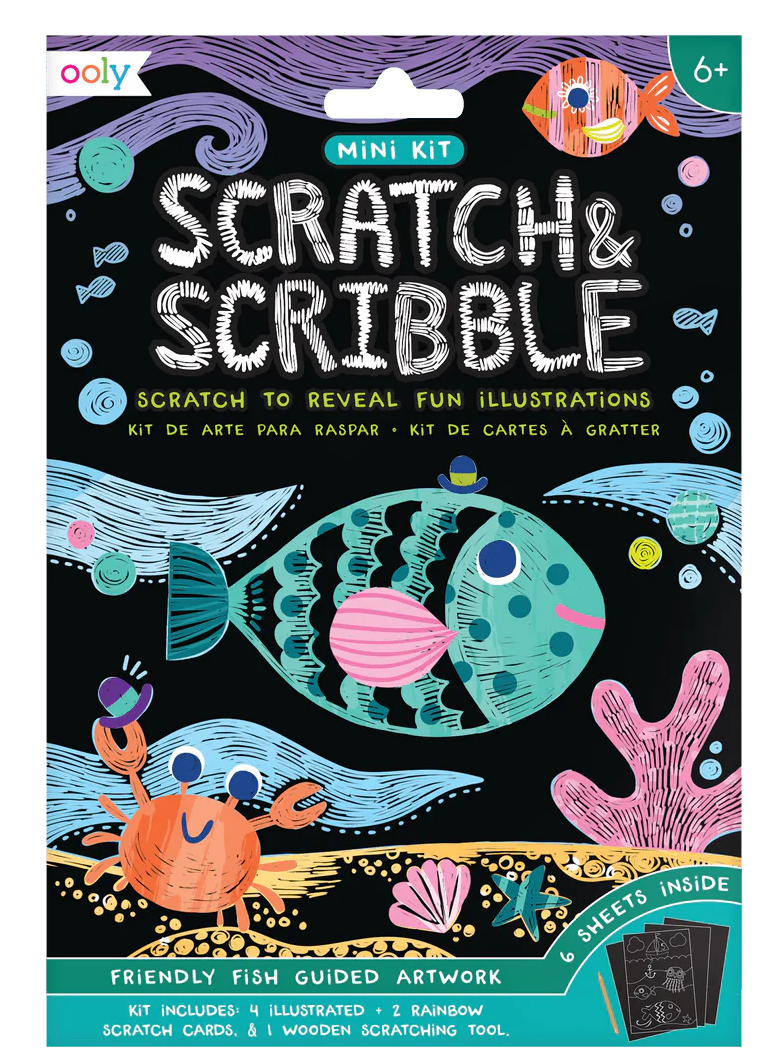 Scratch & Scribble Mini Art Kit Friendly Fish by Homeportonline