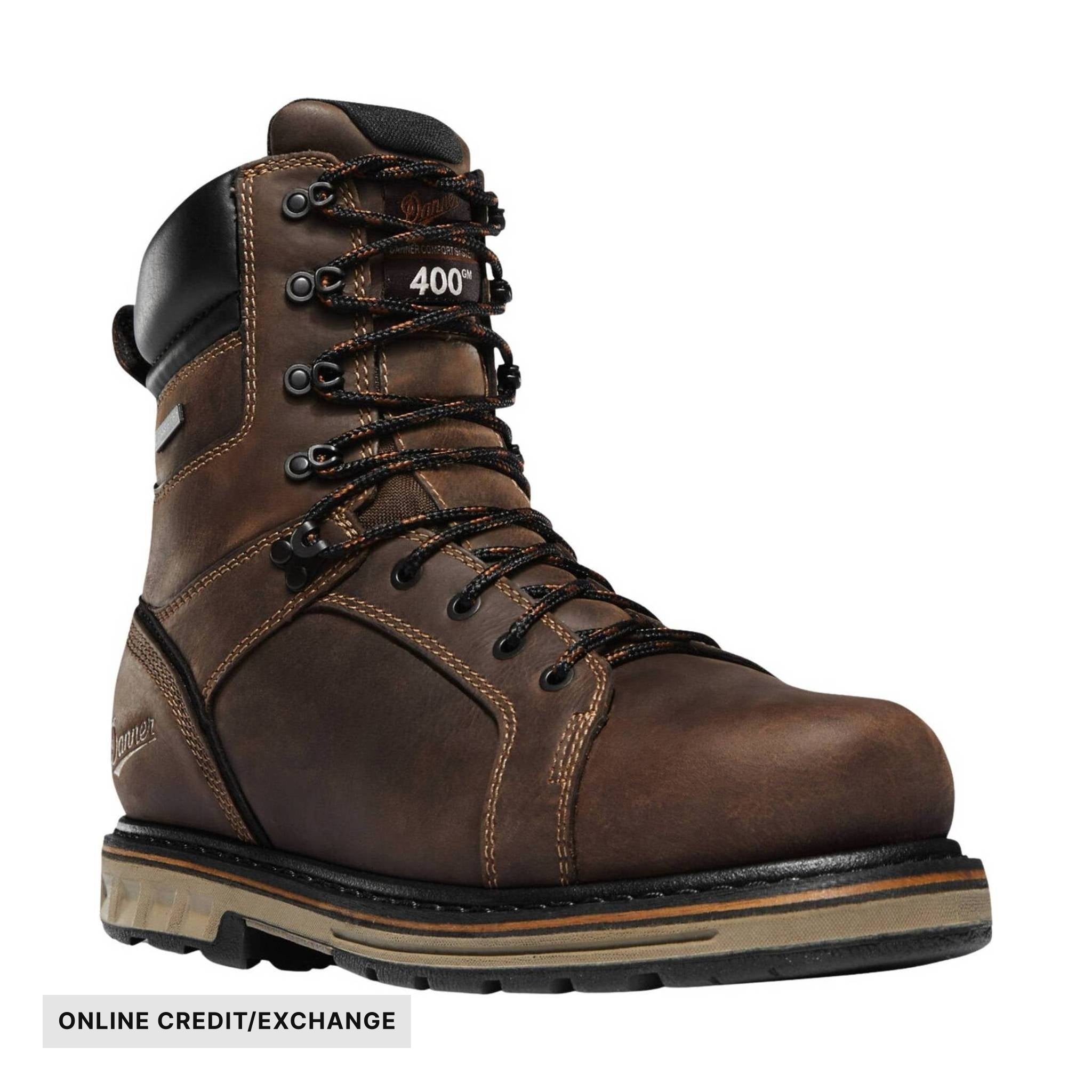 Danner Men's Steel Yard 8 Inch 400G Steel Toe Work Boot - Brown