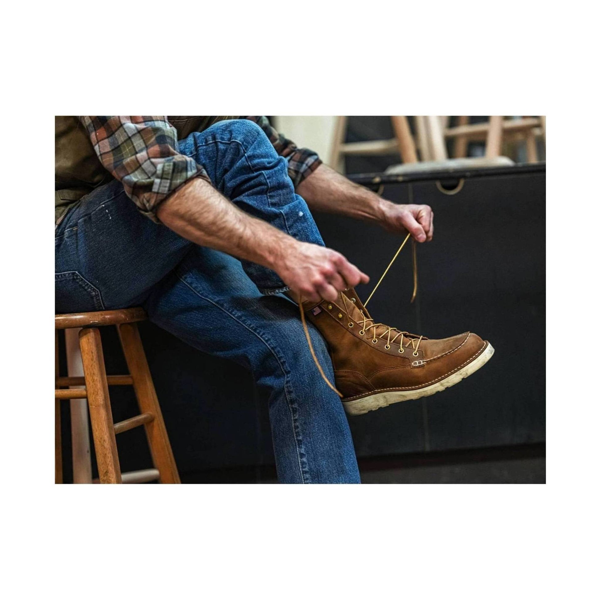 Danner Men's Bull Run 8 Inch Moc Soft Toe Work Boot - Tobacco by Lenny's Shoe & Apparel
