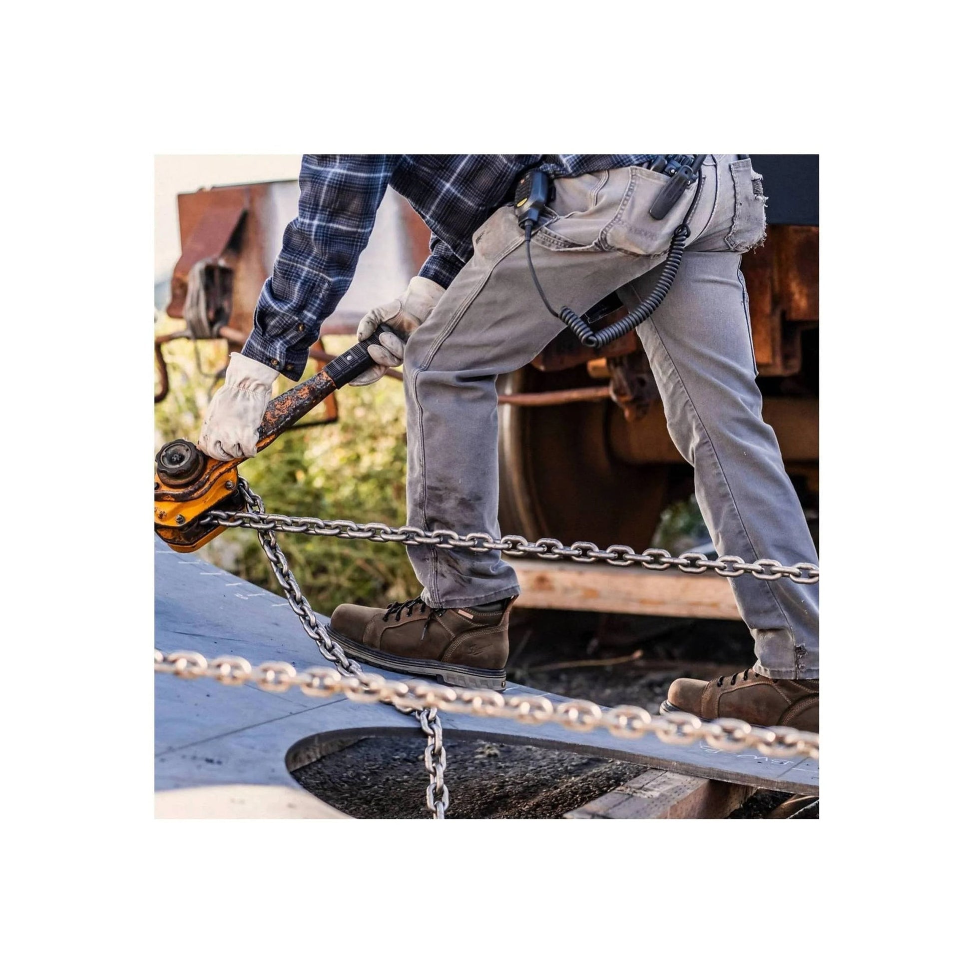 Danner Men's Steel Yard 6 Inch 400G Steel Toe Work Boot - Brown by Lenny's Shoe & Apparel