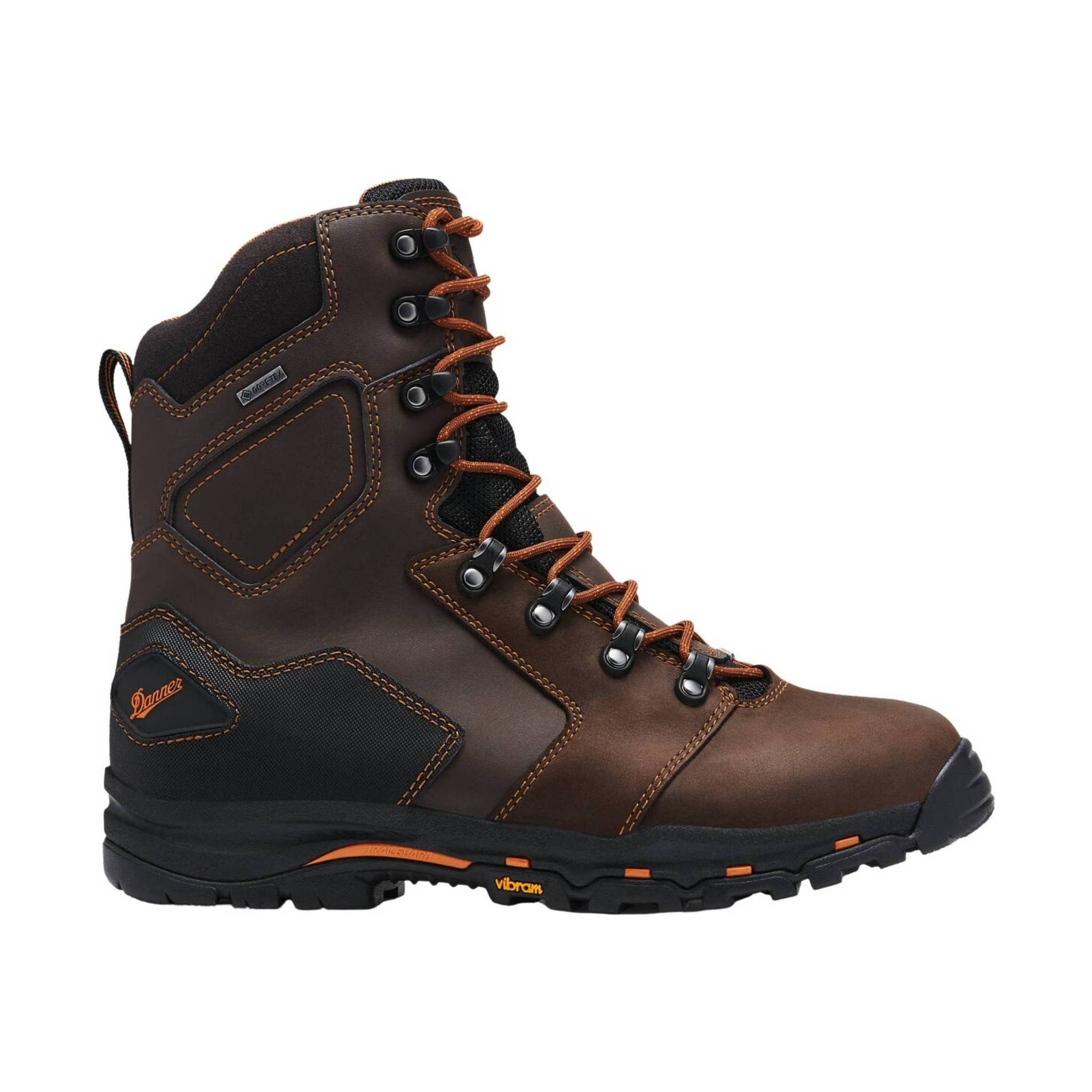 Danner Men's Vicious 8 Inch Composite Toe Work Boots - Brown Leather by Lenny's Shoe & Apparel