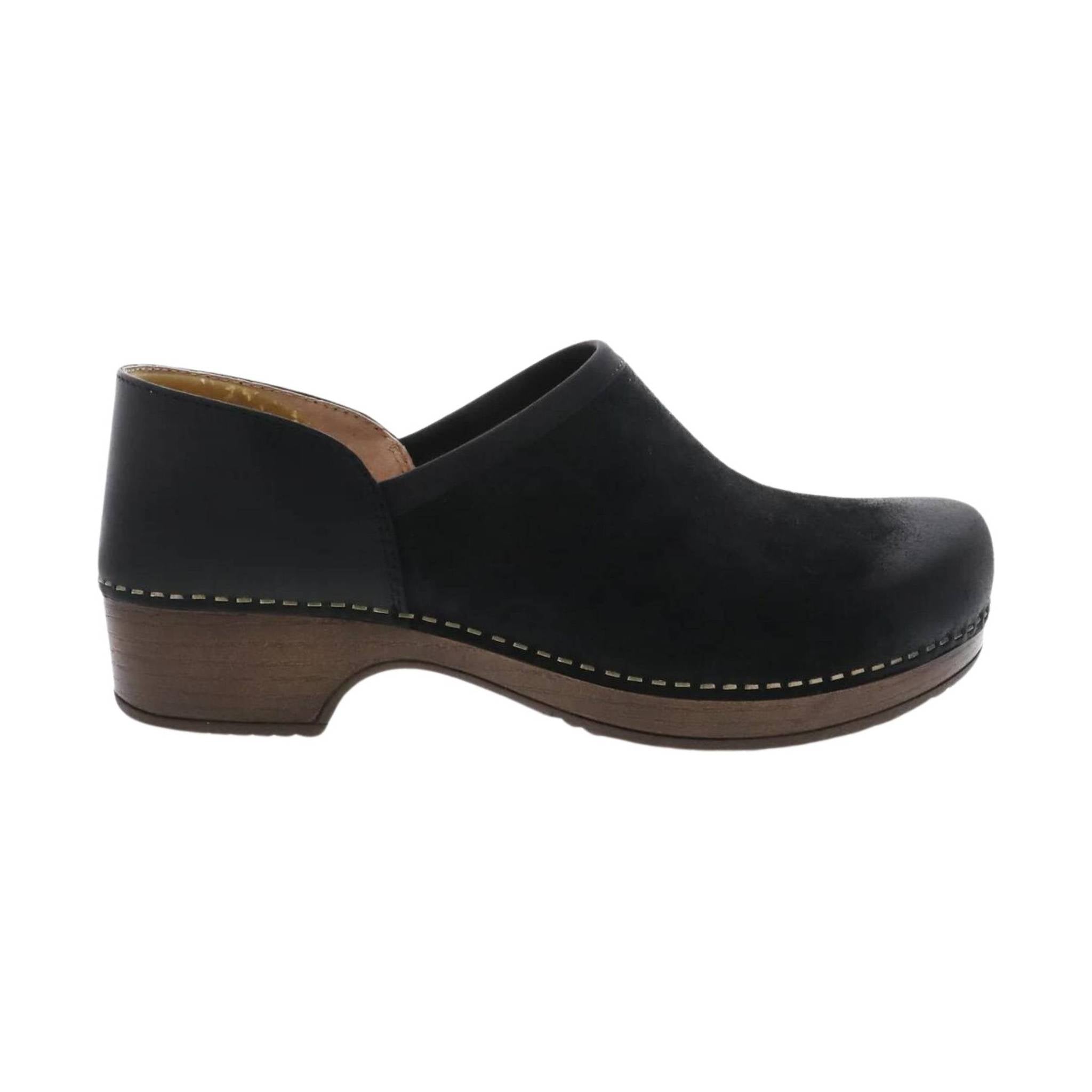 Dansko Women's Brenna - Black Burnished Suede by Lenny's Shoe & Apparel