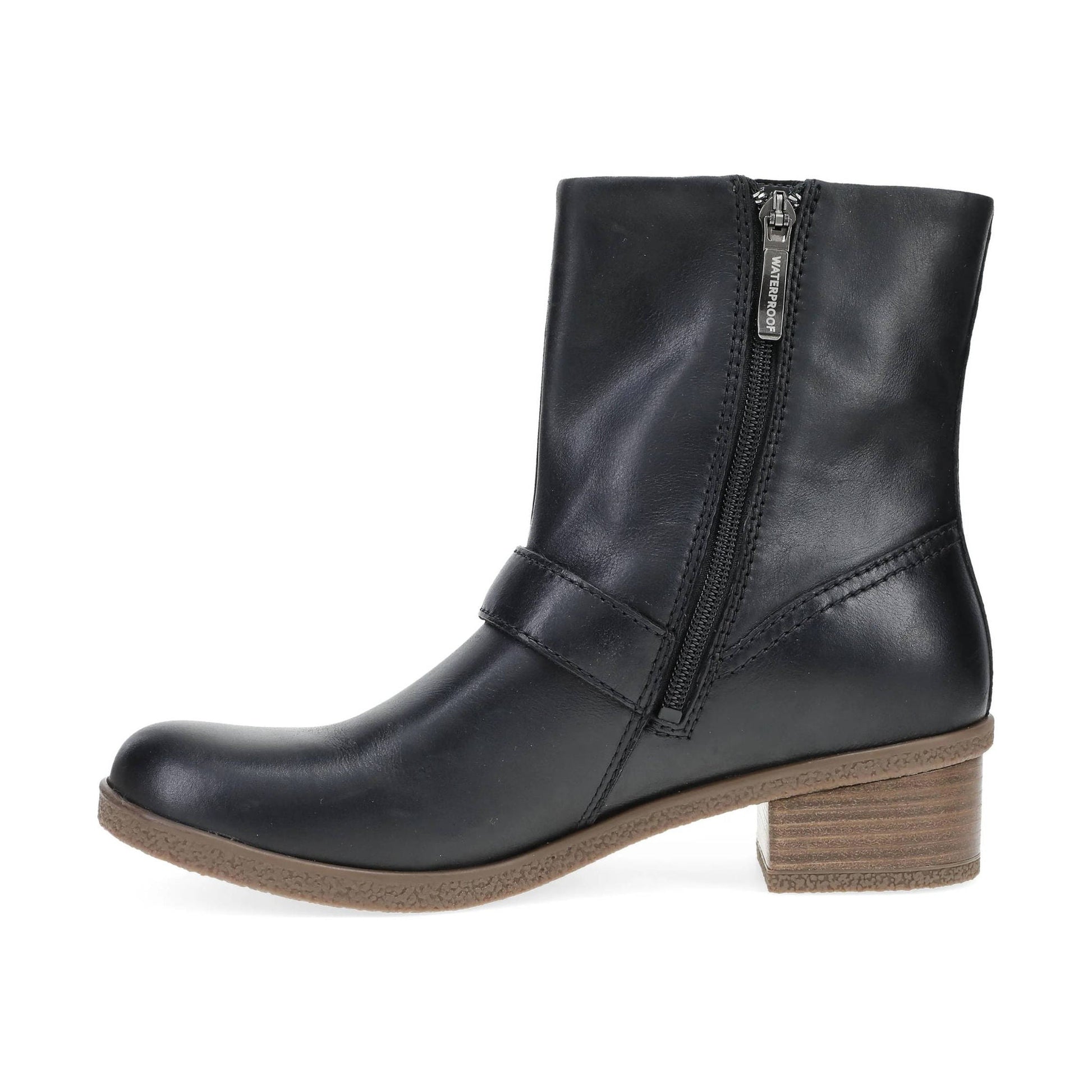 Dansko Women's Delphine Boots - Black Waterproof Burnished Boots by Lenny's Shoe & Apparel