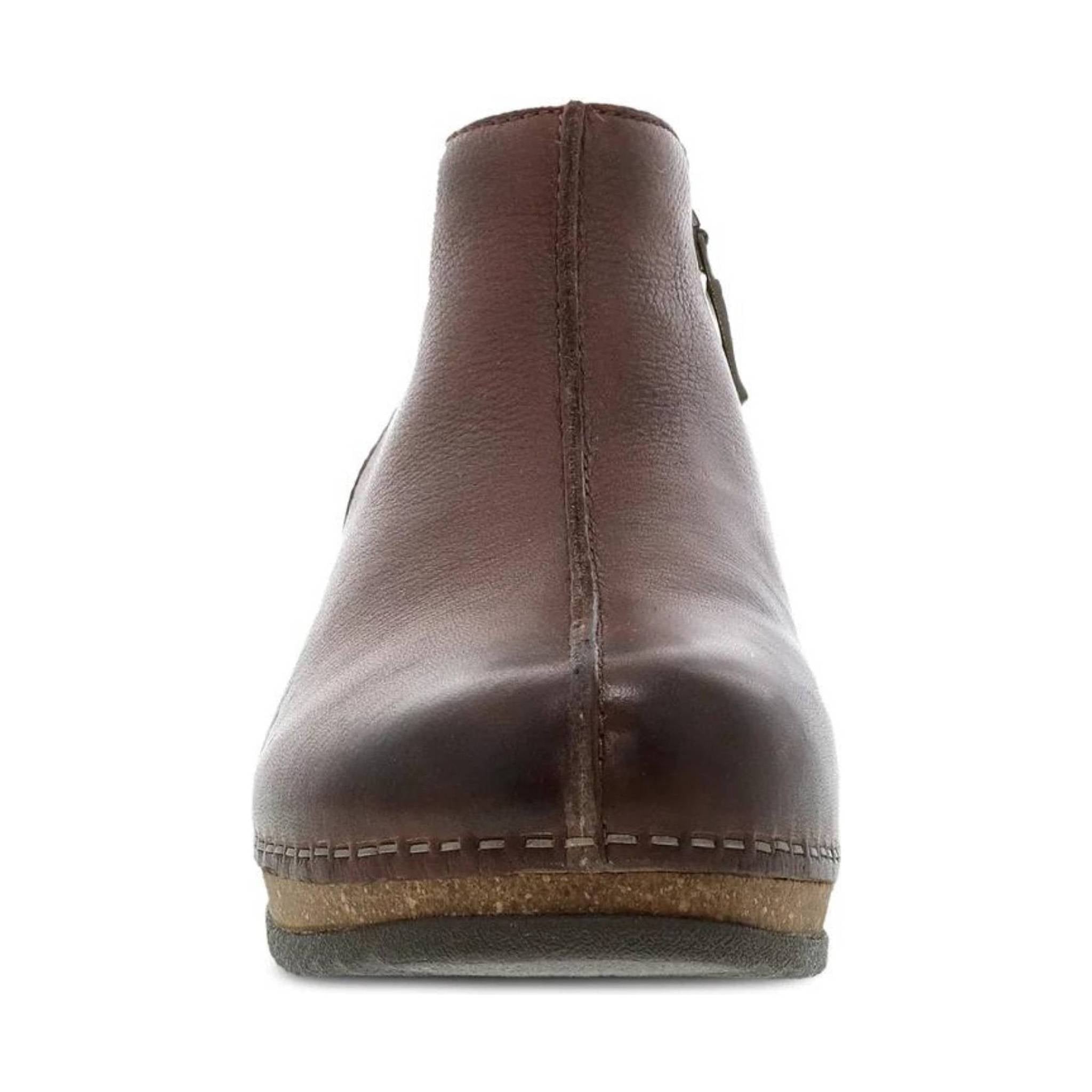Dansko Women's Makara Bootie - Brown Waxy Milled by Lenny's Shoe & Apparel