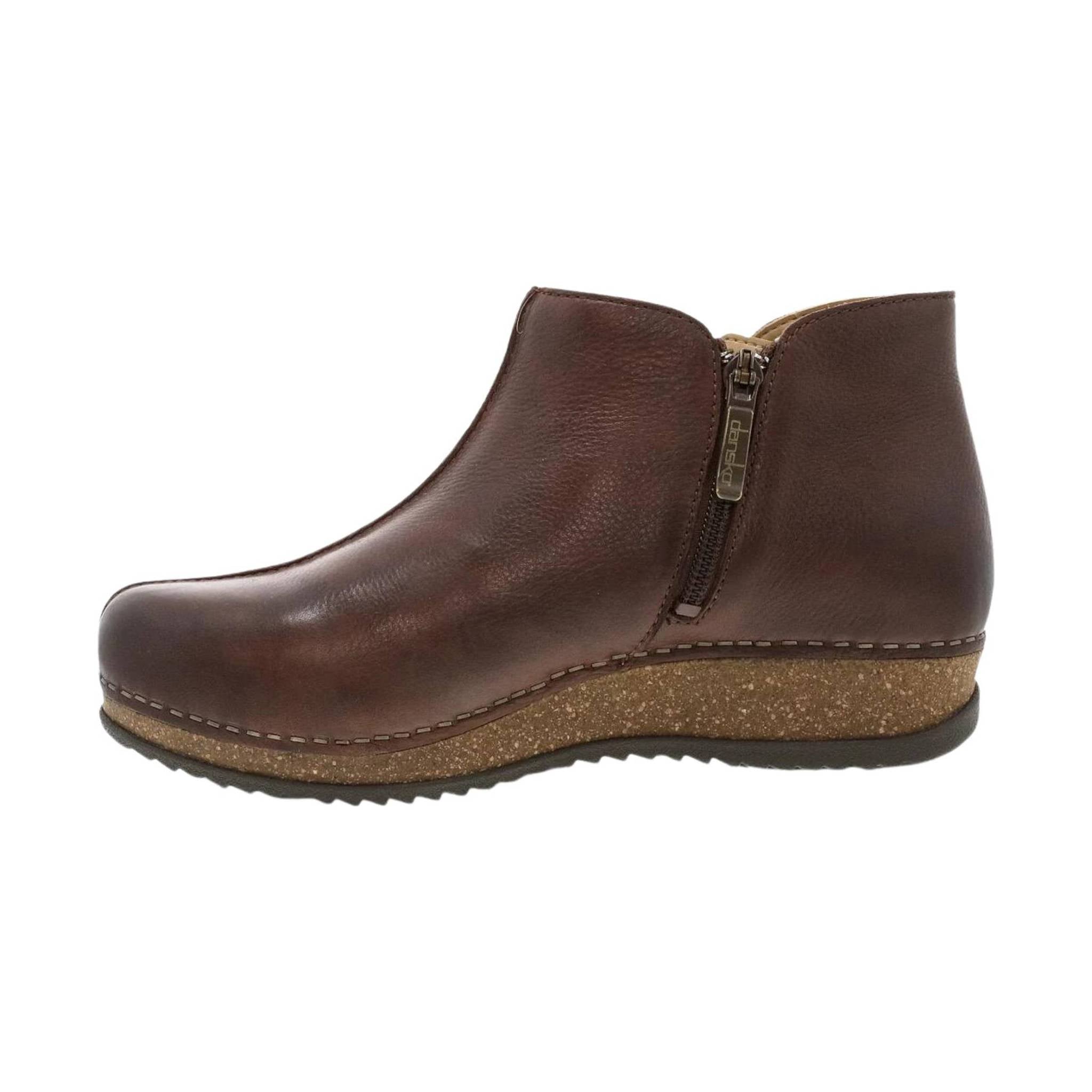 Dansko Women's Makara Bootie - Brown Waxy Milled by Lenny's Shoe & Apparel