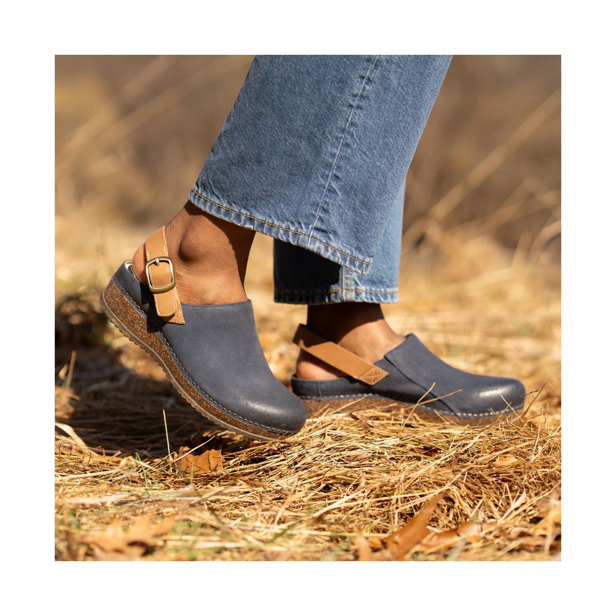 Dansko Women's Merrin Shoes - Blue Burnished Suede Mule by Lenny's Shoe & Apparel