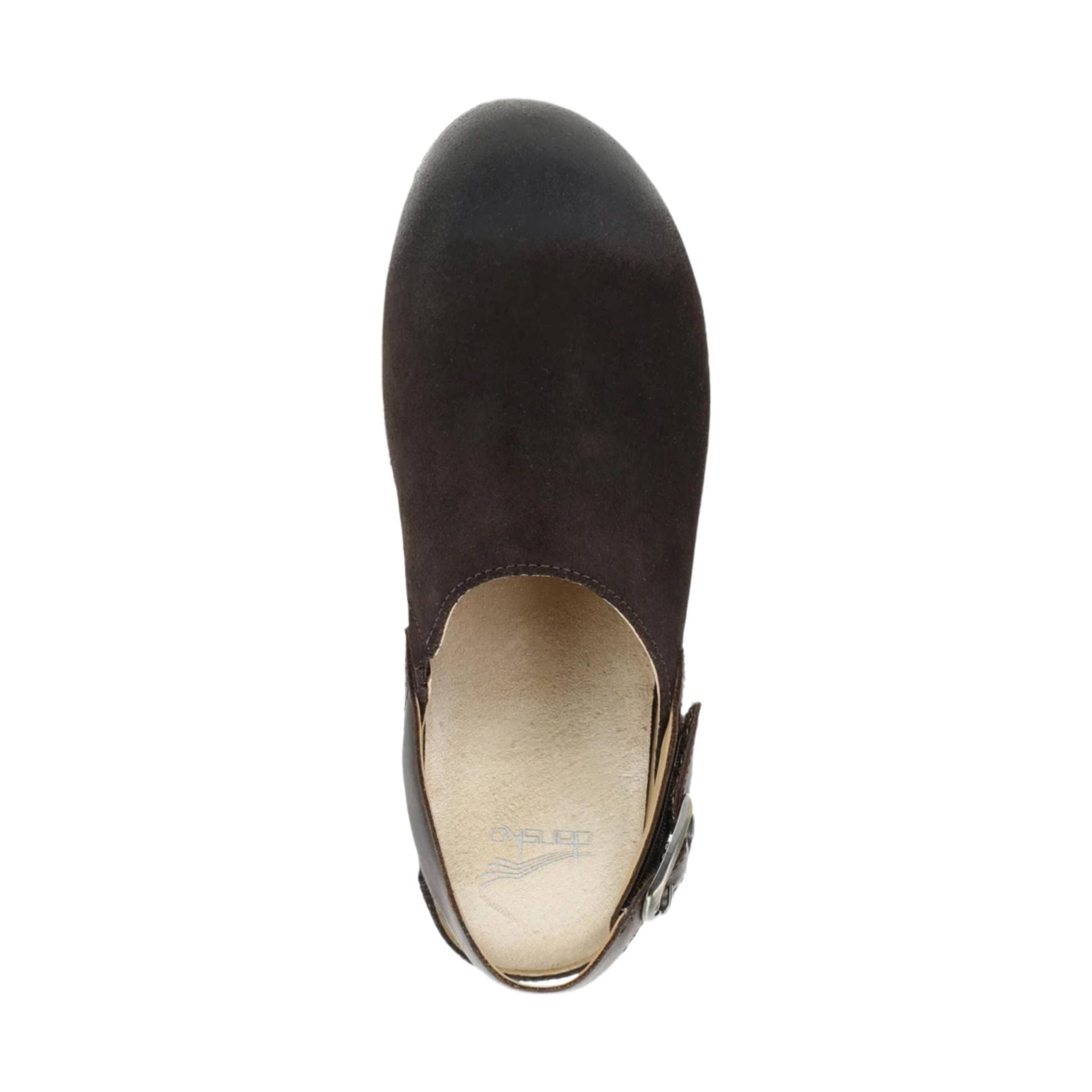 Dansko Women's Merrin Shoes - Chocolate Burnished Suede Mule by Lenny's Shoe & Apparel