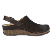 Dansko Women's Merrin Shoes - Chocolate Burnished Suede Mule by Lenny's Shoe & Apparel
