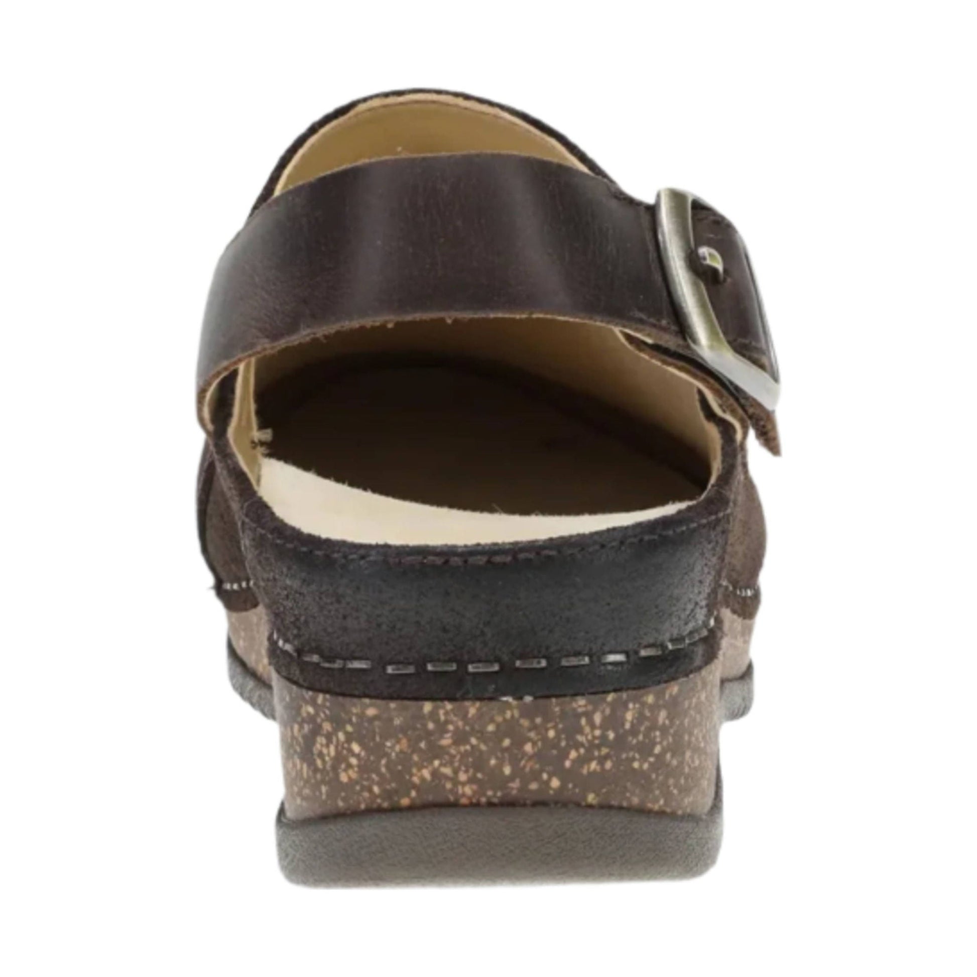 Dansko Women's Merrin Shoes - Chocolate Burnished Suede Mule by Lenny's Shoe & Apparel