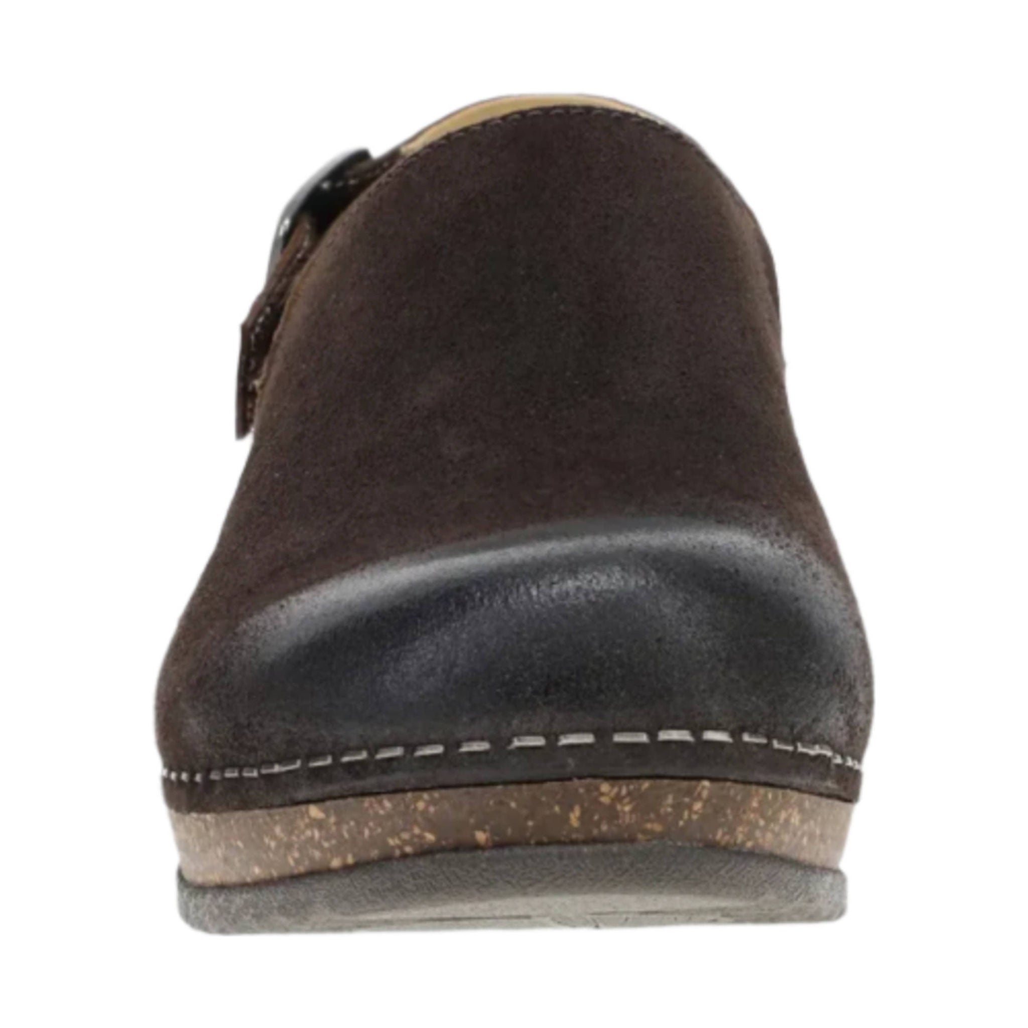 Dansko Women's Merrin Shoes - Chocolate Burnished Suede Mule by Lenny's Shoe & Apparel
