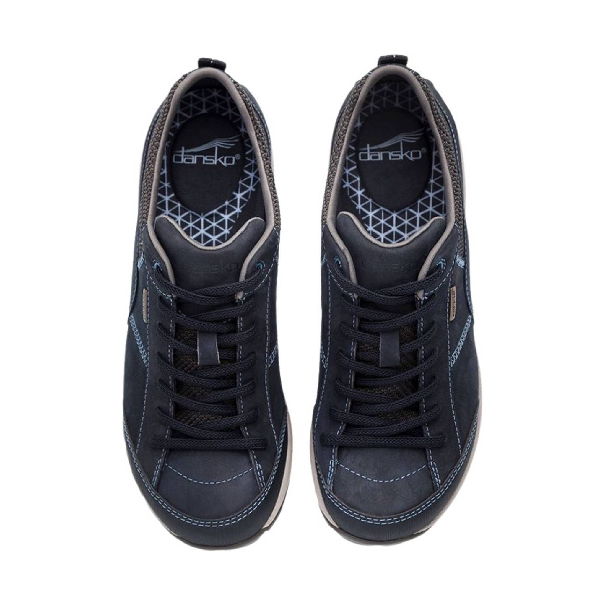 Dansko Women's Paisley Waterproof Sneaker - Navy Milled Nubuck by Lenny's Shoe & Apparel