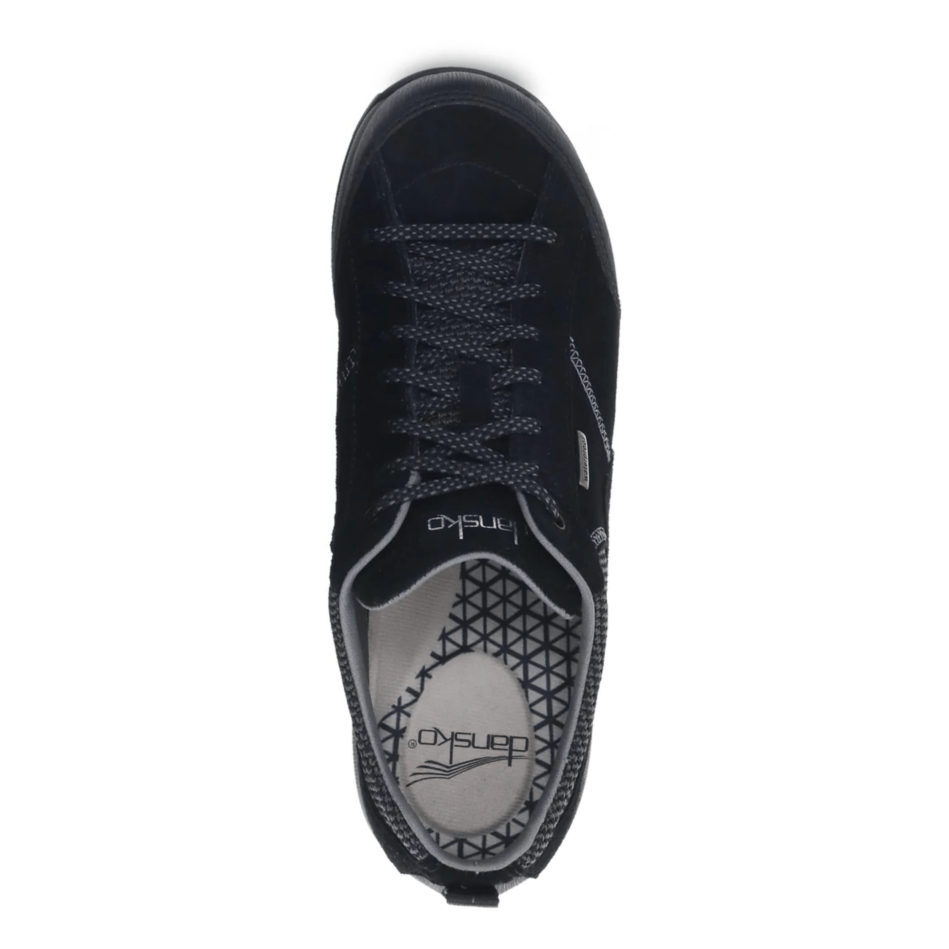 Dansko Women's Paisley Waterproof Sneaker- Black/Black Suede by Lenny's Shoe & Apparel