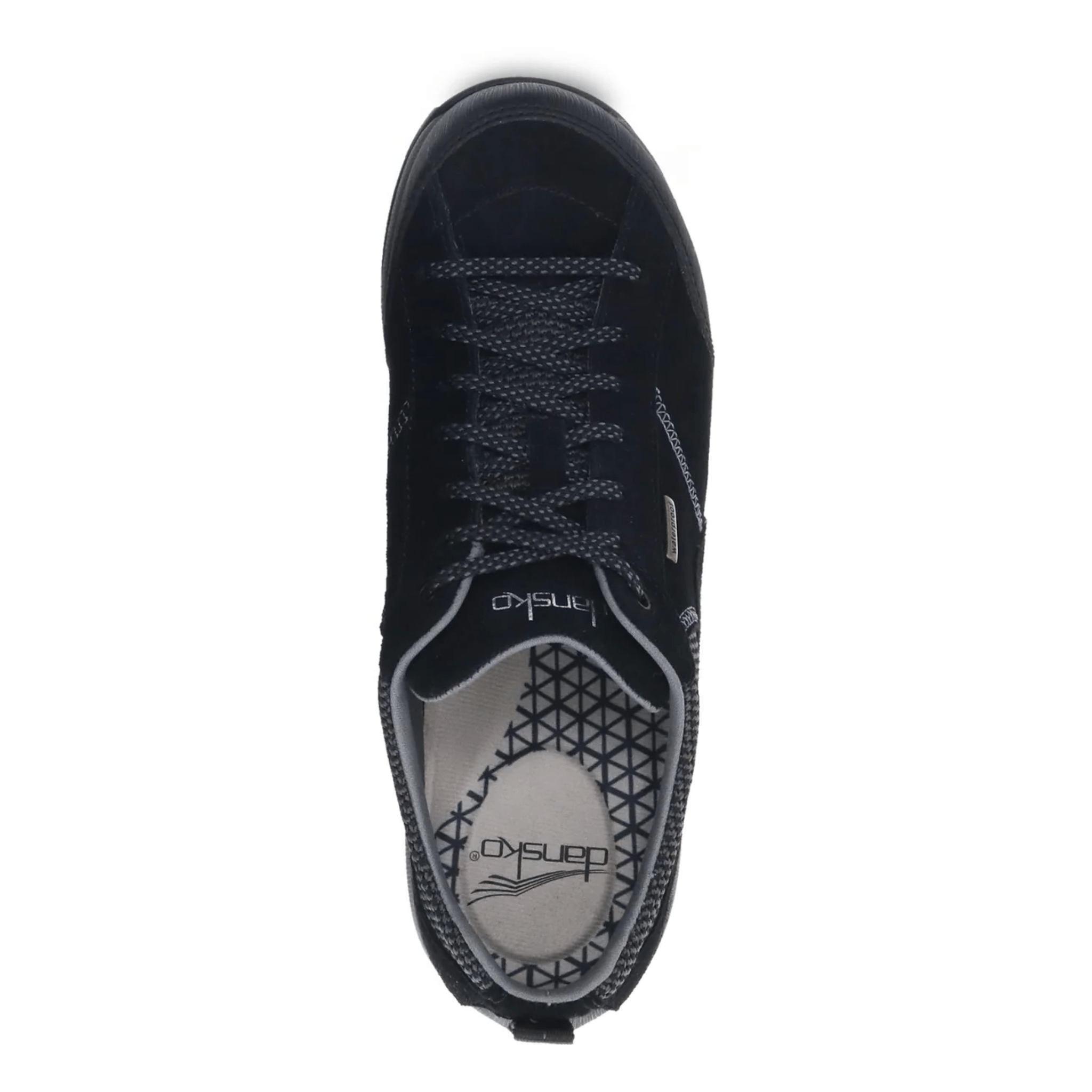 Dansko Women's Paisley Waterproof Sneaker- Black/Black Suede by Lenny's Shoe & Apparel