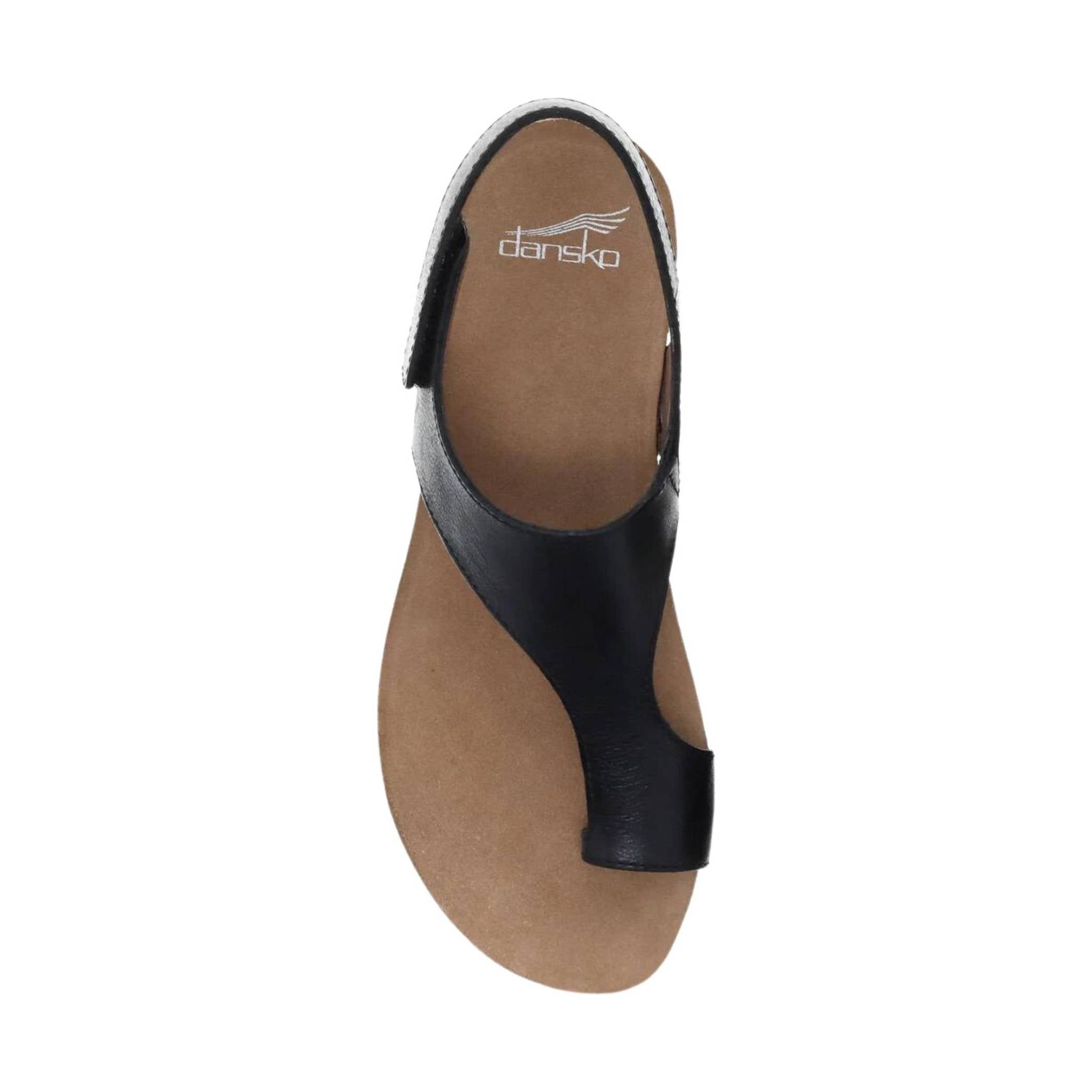 Dansko Women's Reece Sandals - Black Waxy Burnished by Lenny's Shoe & Apparel
