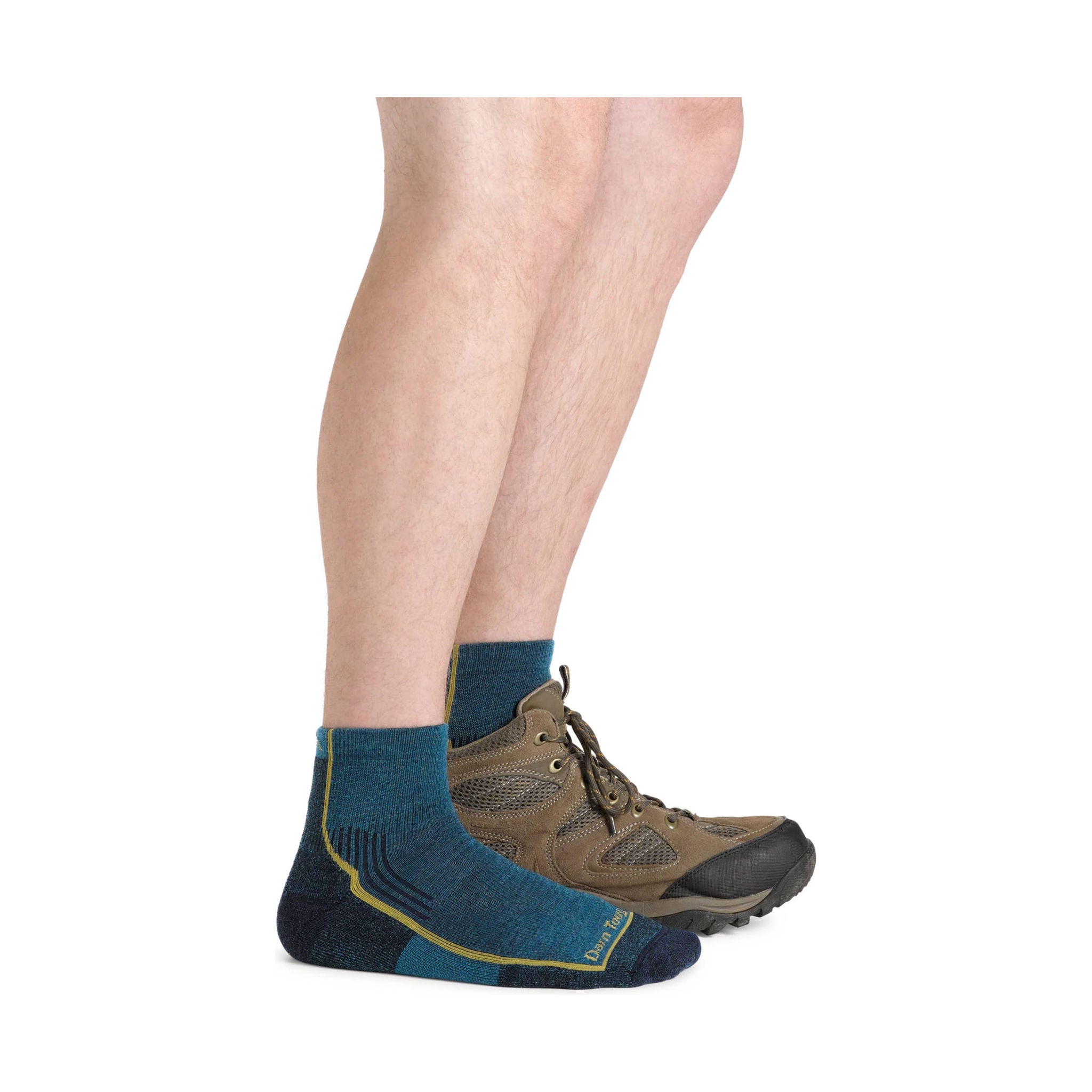 Darn Tough Men's Hiker Quarter Midweight Hiking Sock - Dark Teal by Lenny's Shoe & Apparel