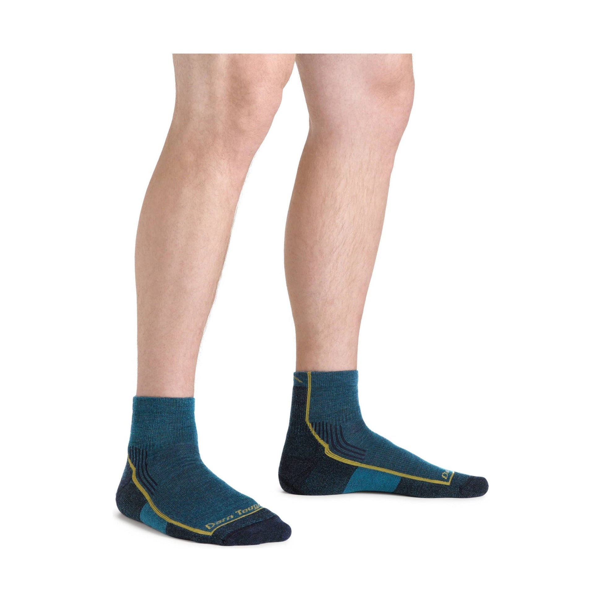 Darn Tough Men's Hiker Quarter Midweight Hiking Sock - Dark Teal by Lenny's Shoe & Apparel