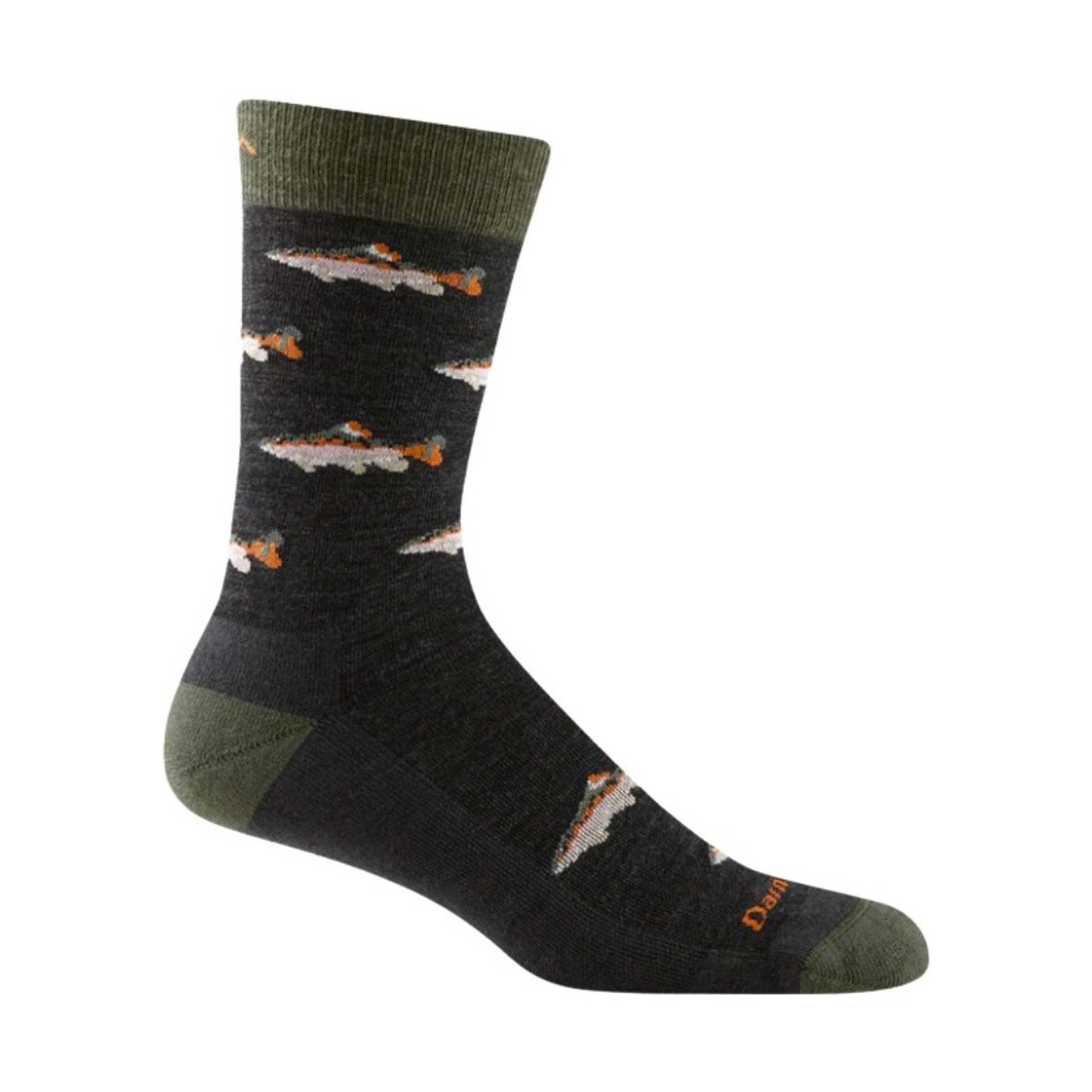 Darn Tough Vermont Men's Spey Fly Crew Lightweight Lifestyle Sock - Charcoal by Lenny's Shoe & Apparel
