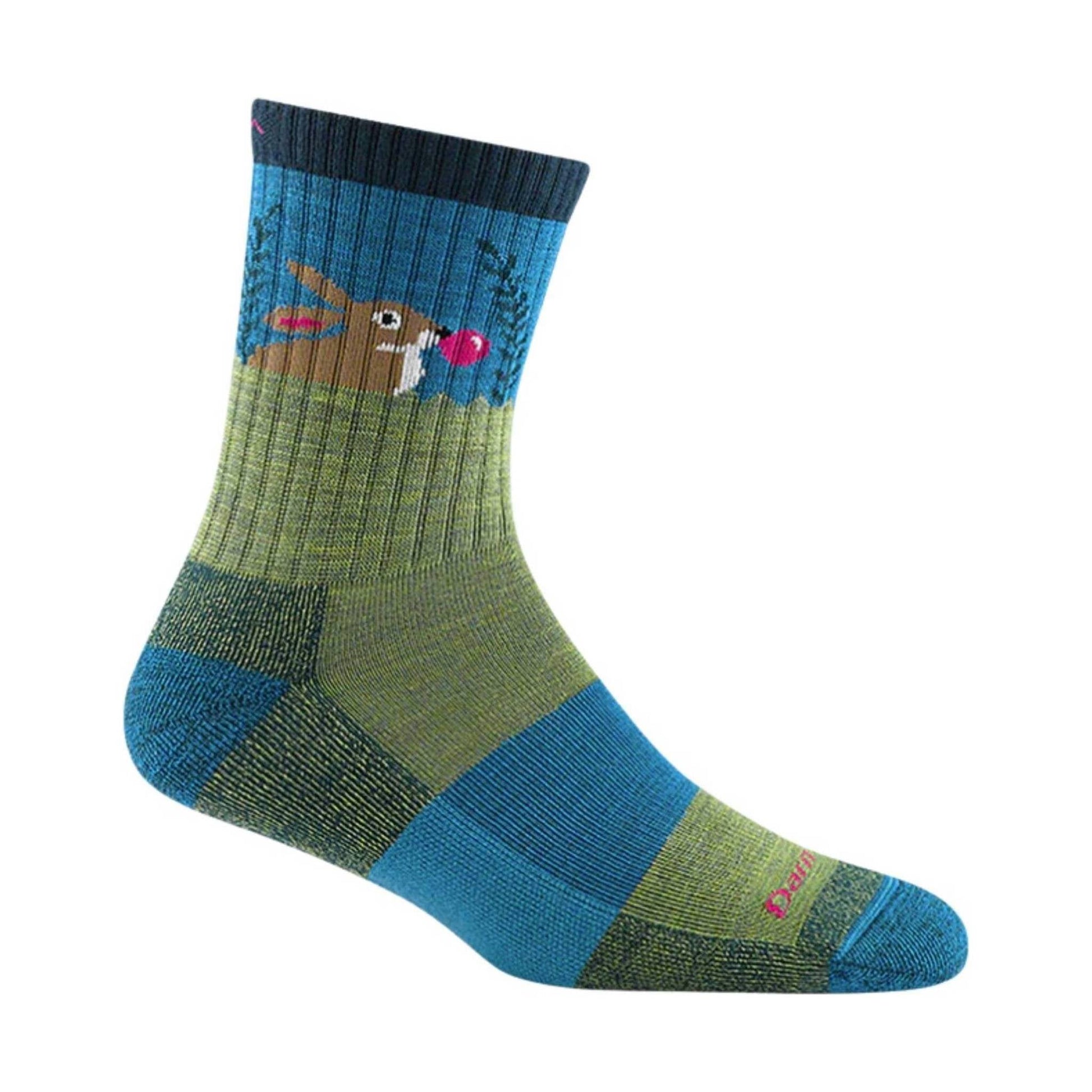 Darn Tough Vermont Kids' Bubble Bunny Jr. Micro Crew Lightweight Sock - Willow by Lenny's Shoe & Apparel