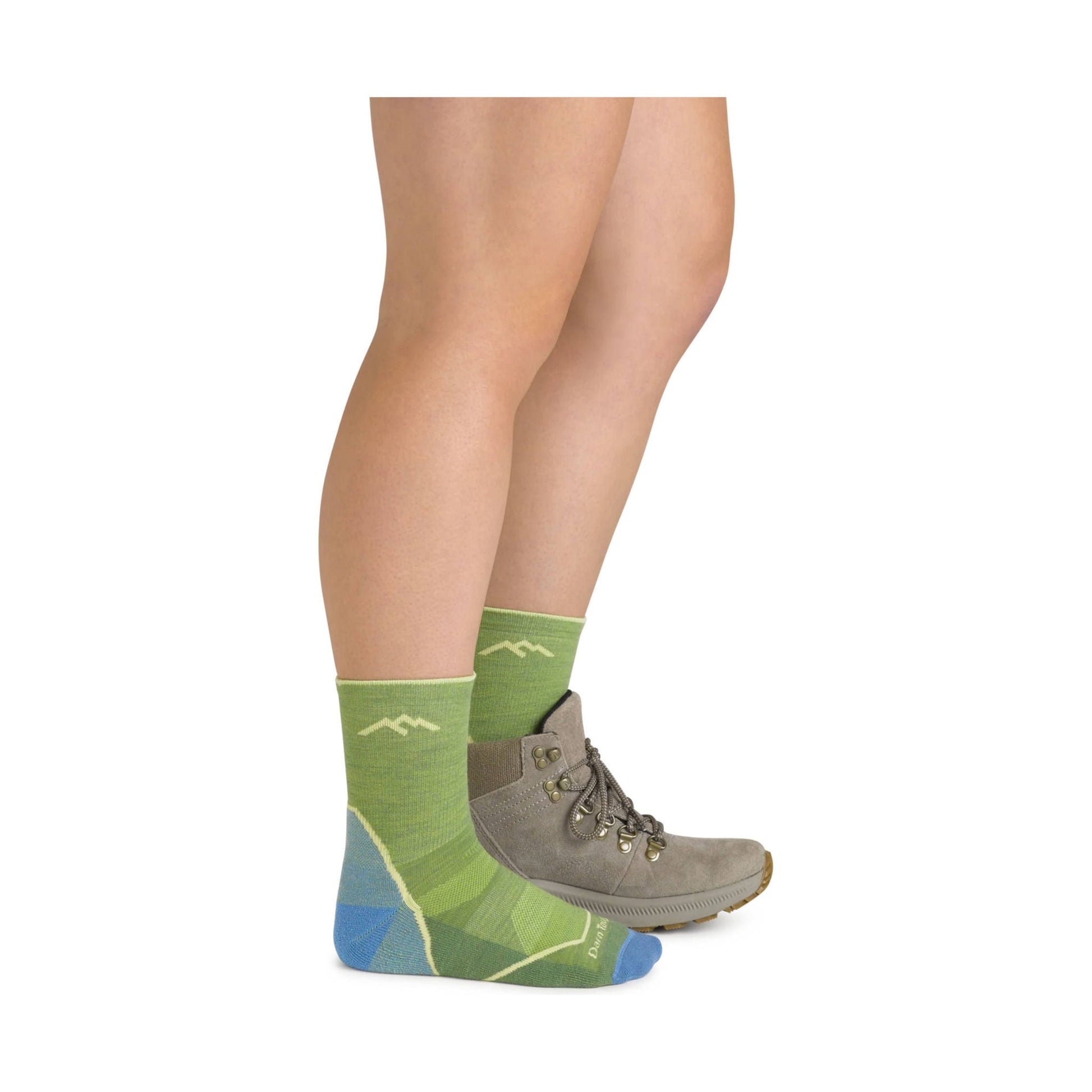 Darn Tough Vermont Kids' Light Hiker Micro Crew Lightweight Hiking Sock - Willow by Lenny's Shoe & Apparel